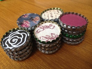 Beer cap magnets