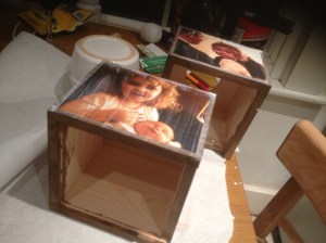 Personalised photo tissue boxes