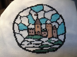 Castle on the Hill cross stitch